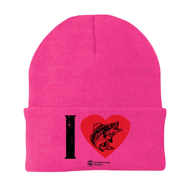 I love Fishing Embroidered Beanie
